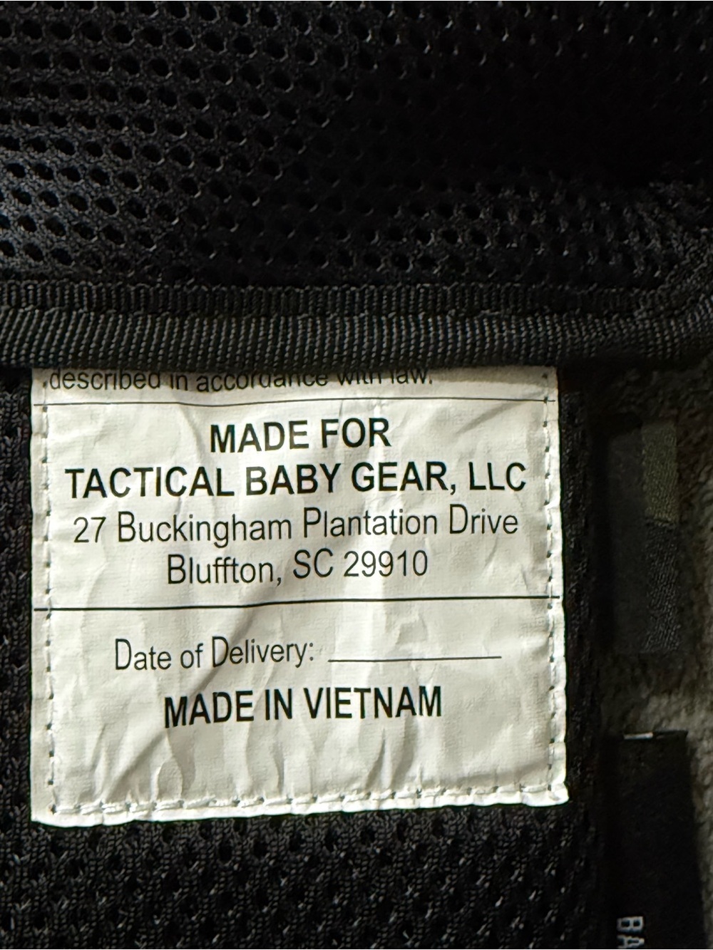 Tactical Gear Carrier - Black Camo - Picture 9 of 11
